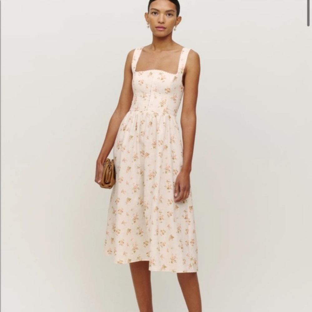 Reformation Tagliatelle Linen Dress Mildred size 6